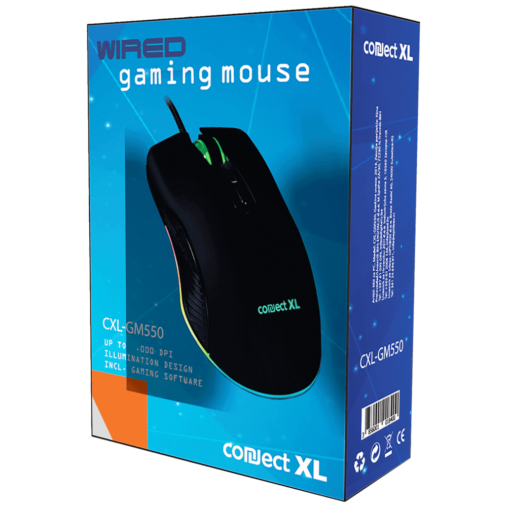 Connect XL Miš optički, 1500 dpi,  GAMER, USB, 7 tipki - CXL-GM550 slika 2
