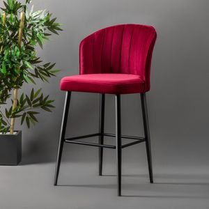 Rubi - Set Barskih Stolica u Boji Claret Crvene (2 Komada)