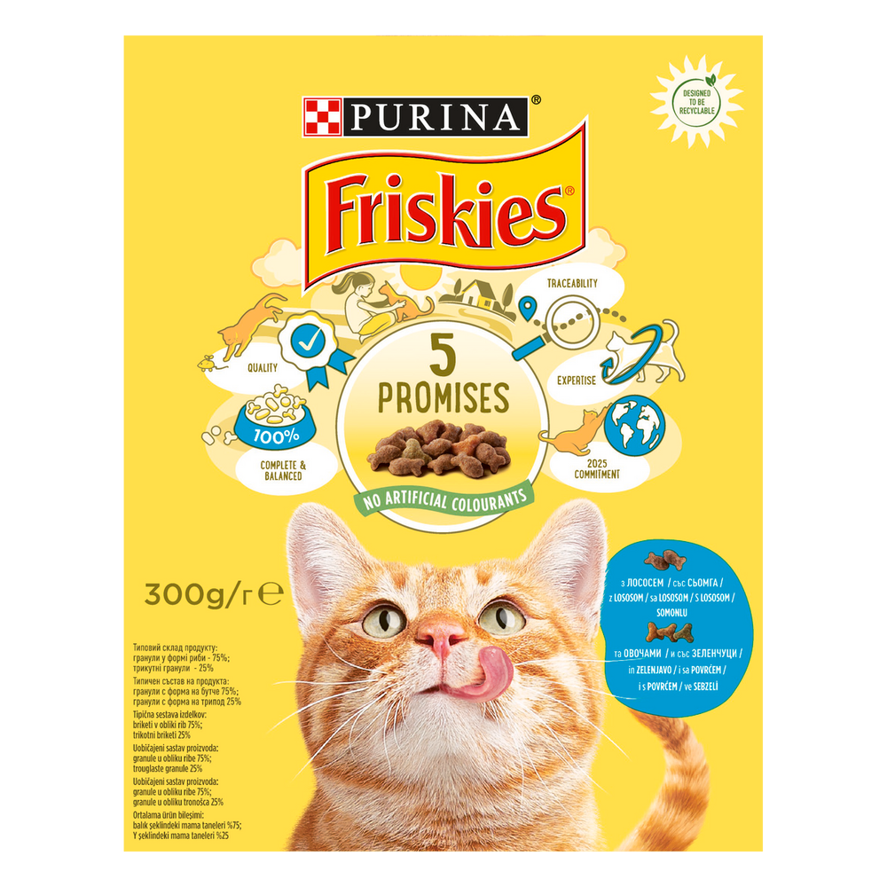 Friskies® Hrana za Mačke s lososom i povrćem, Adult 300g slika 3