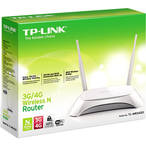 TP-LINK 3G/4G Wireless N Router, 4 porta, 300Mbps - TL-MR3420 slika 2