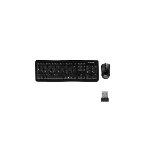 MEETION C4120LITBK SET 2U1, BEŽIČNA 2.4GHZ SILENT Tastatura + BEŽ.Miš, CRNI slika 1