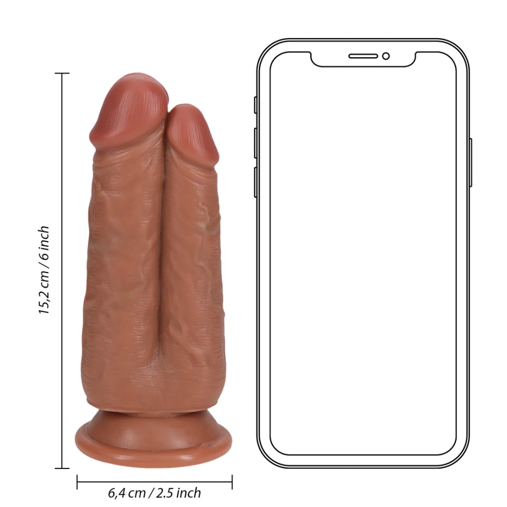 RealRock by Shots dva u jedan dildo 5/6 - 12,7/15,2 cm slika 6