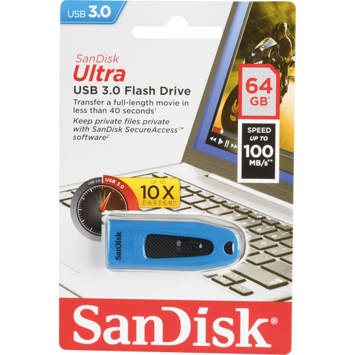 SanDisk Ultra 64GB USB 3.0 memorijska jedinica - plava slika 3