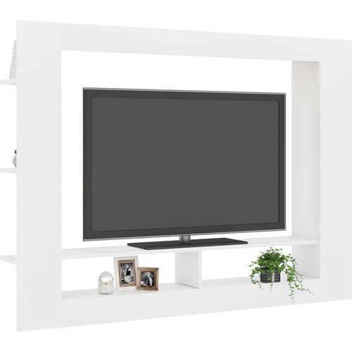 TV ormarić bijeli 152 x 22 x 113 cm od konstruiranog drva slika 3
