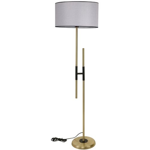 Felix Eskitme Lambader Silindir Açık Hasır Gri Abajurlu Light Grey Floor Lamp slika 1