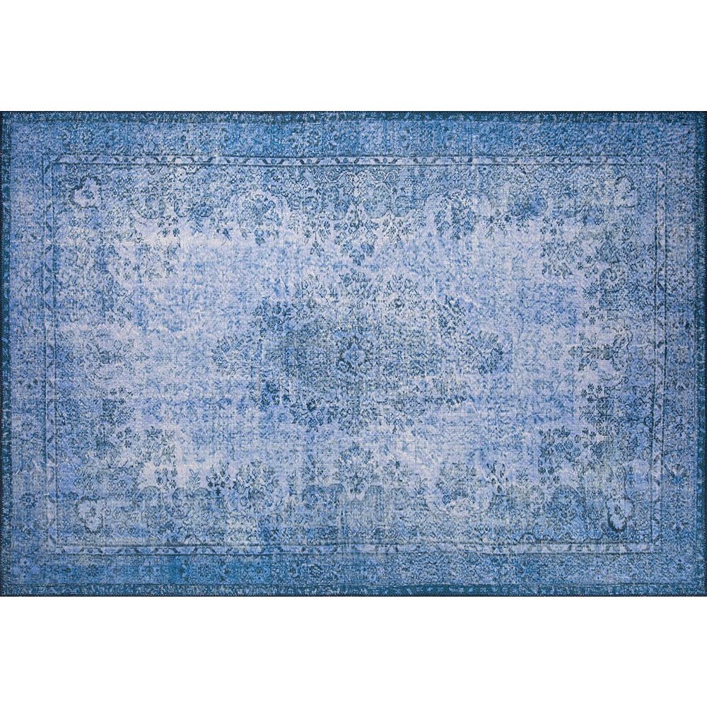 Tamno Plavi Višebojni Tepih Dorian Chenille - AL 157 (140 x 190 cm) slika 2