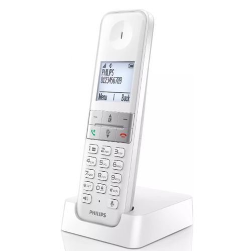 Fiksni bezicni telefon Philips D470 Ekran1.8inc, BLOCK, Polifon, White slika 3