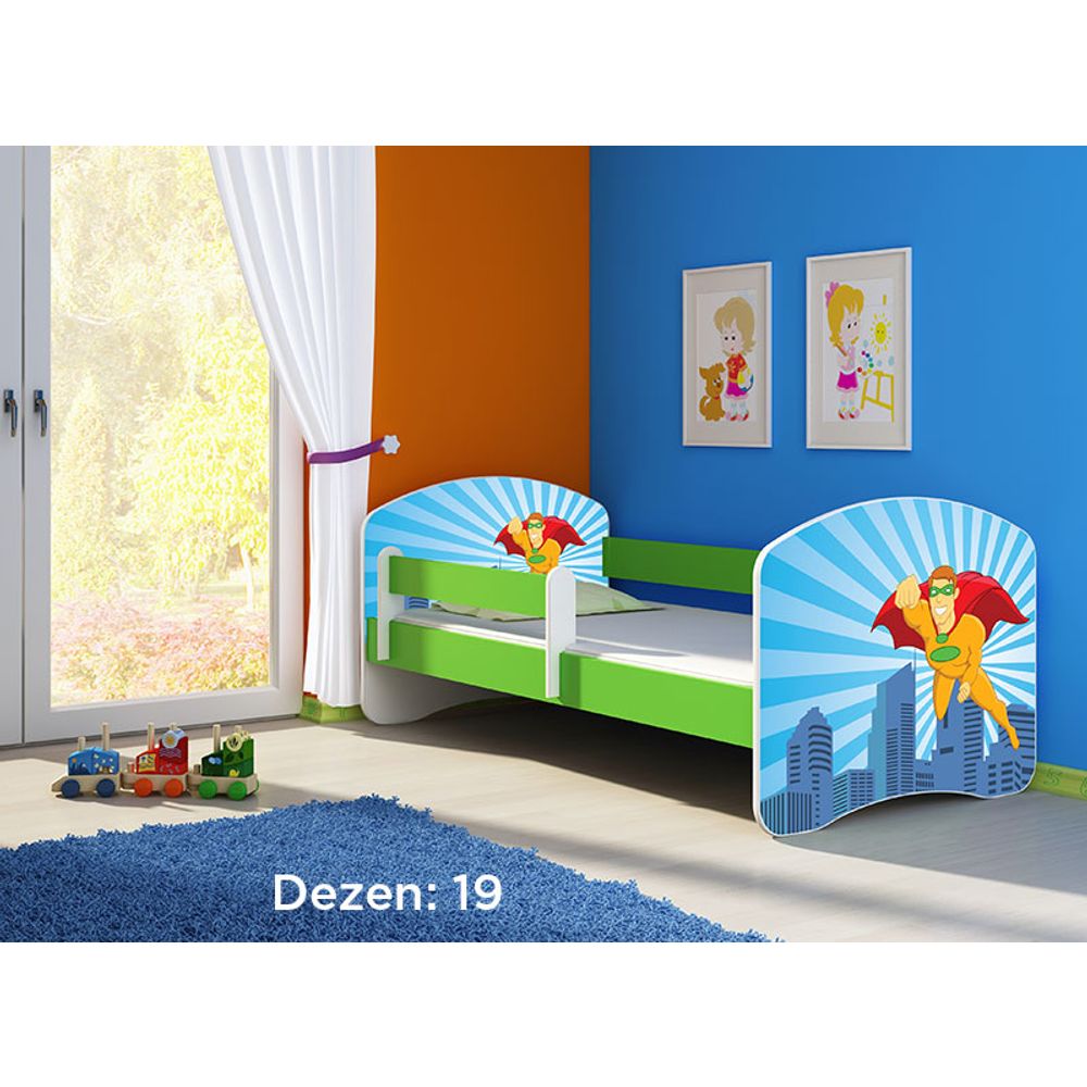 ACMA Dječiji krevet Acma II Green - 140x70cm - Dezen 19 slika 2