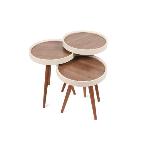 Wood Walnut
Cream Nesting Table (3 Pieces) slika 2