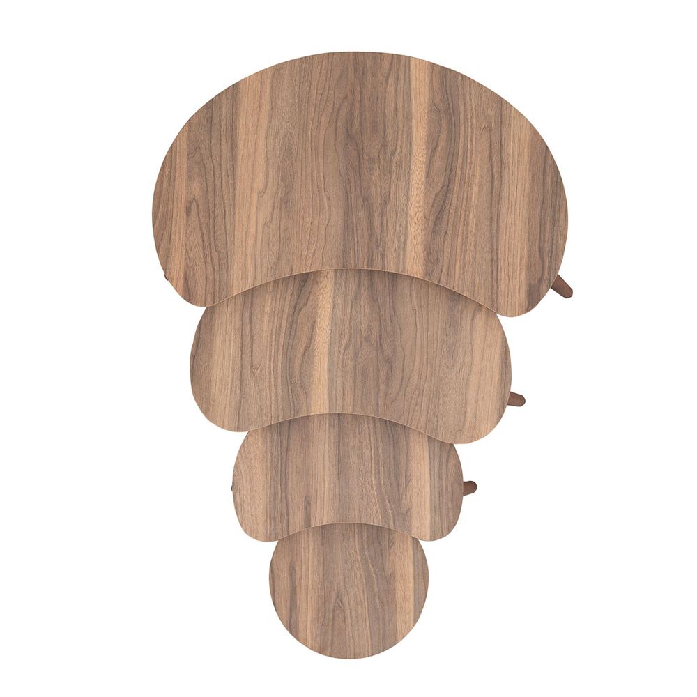 Nesting Table Moon - Set od 4 komada u boji orah slika 8