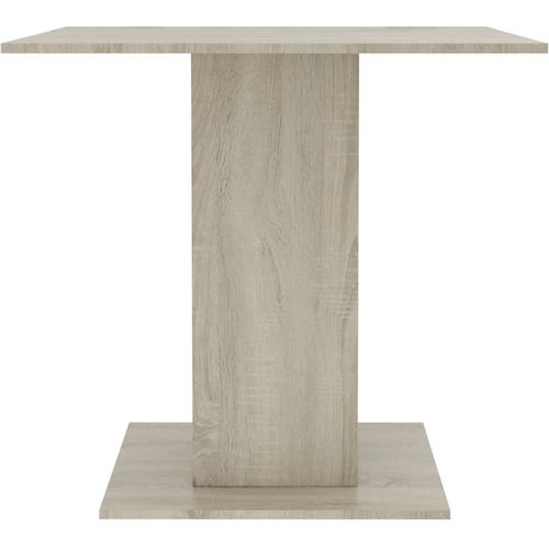 Blagovaonski stol bijeli i boja hrasta 80x80x75 cm od iverice slika 22