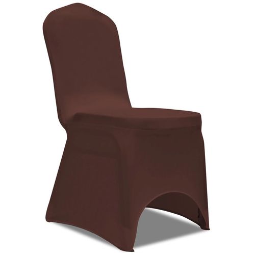 Rastezljive navlake za stolice 6 kom Smeđa boja slika 20