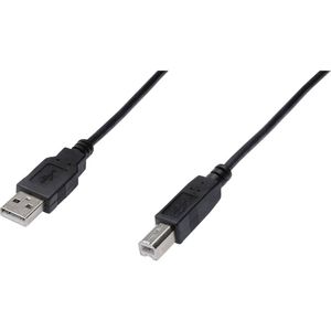 Digitus USB kabel USB 2.0 USB-A utikač, USB-B utikač 1.80 m crna  AK-300105-018-S