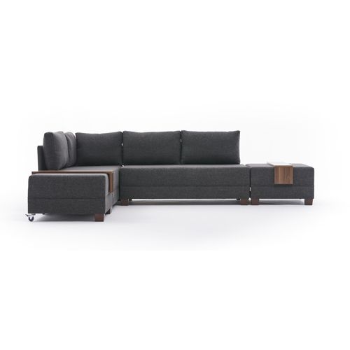 Atelier Del Sofa Kutna garnitura na razvlačenje FLY, lijeva, antracit, Fly Left - Anthracite slika 6