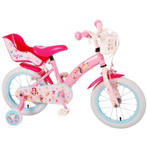 Dječji bicikl Disney Princess 14" s dvije ručne kočnice rozo srce slika 2