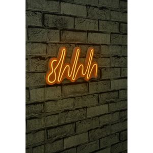 Wallity Ukrasna plastična LED rasvjeta, Shhh - Yellow