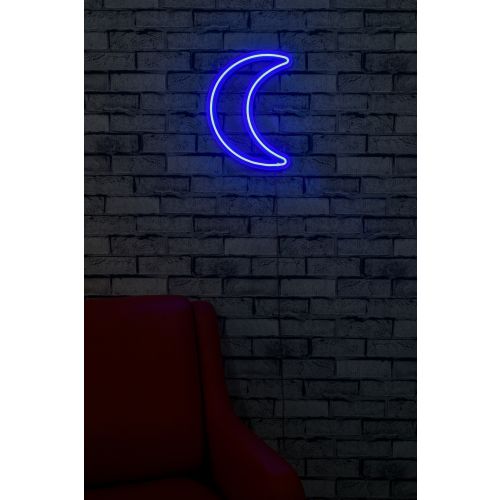 Wallity Ukrasna plastična LED rasvjeta, Crescent - Blue slika 12