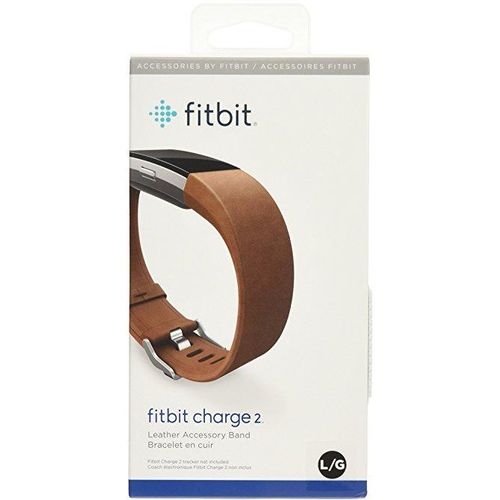 Fitbit FB160LBBRL CHARGE 2 Leather Band, brown L slika 2