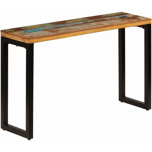 Konzolni stol 120 x 35 x 76 cm masivno obnovljeno drvo i čelik slika 55