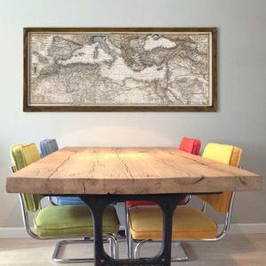 Map100 Multicolor Decorative Framed MDF Painting