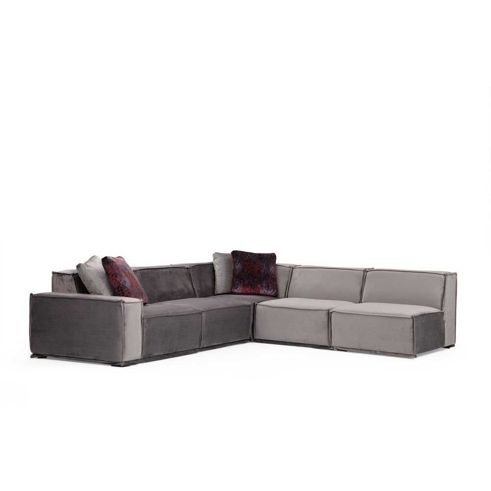 Lego Corner 4 (L1-O1-C-O1-O1) Sivi Ugaoni Sofa slika 3