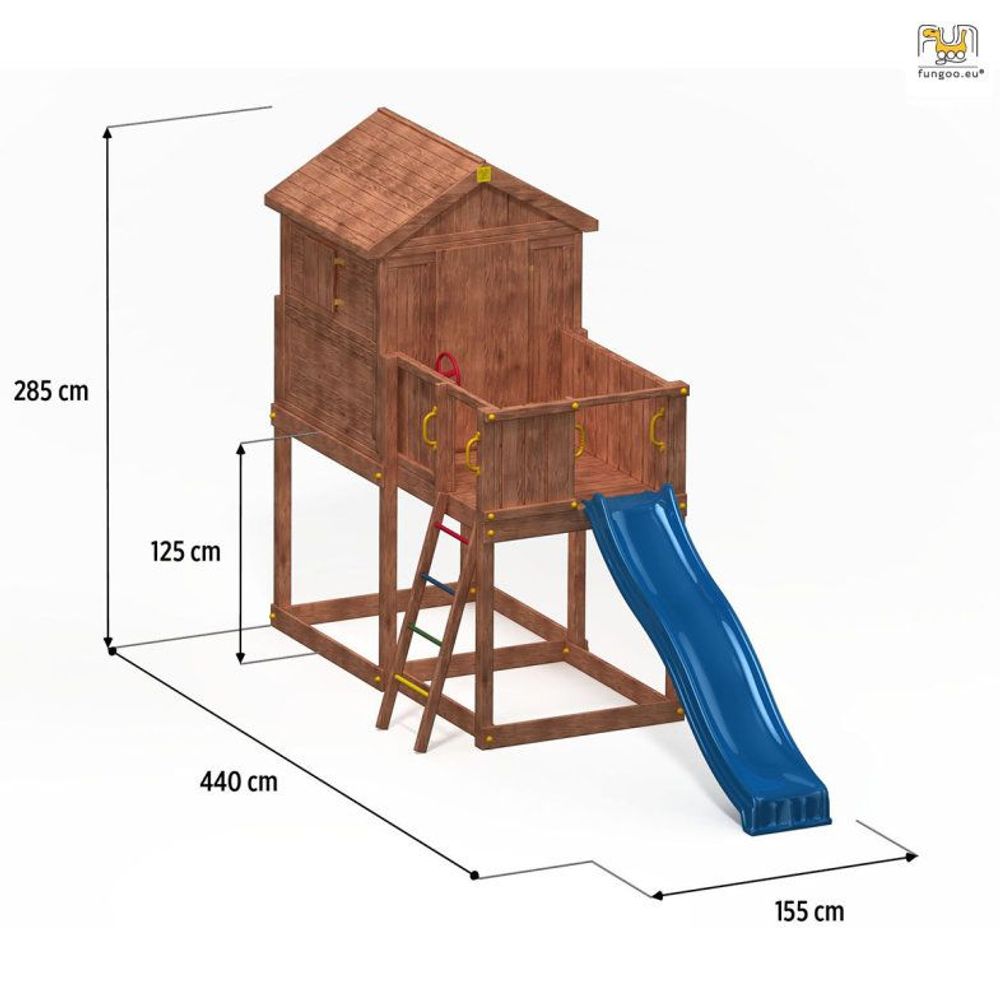 Fungoo Kućica MYHOUSE - Drveno dječije igralište slika 5