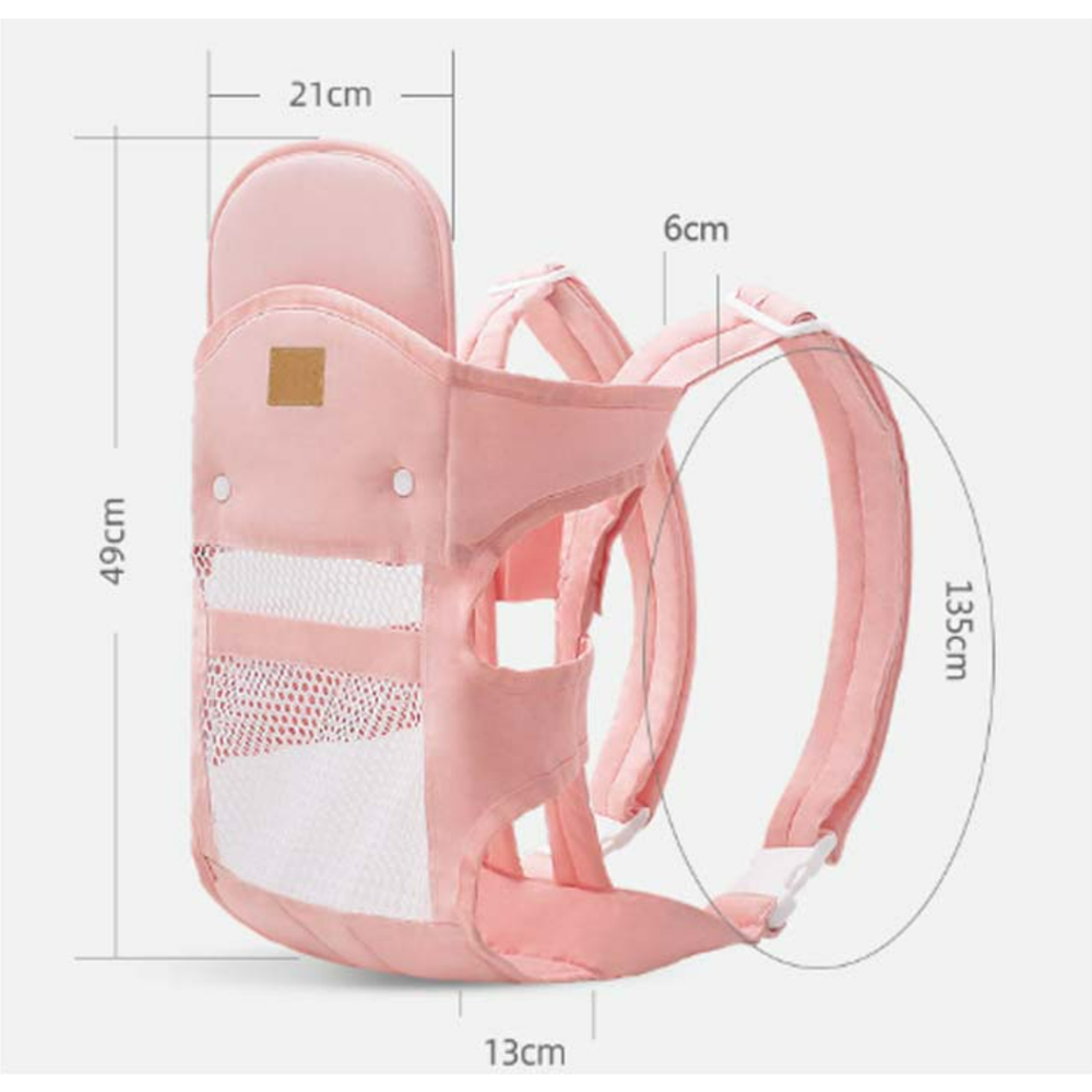 Višenamjenska ergonomska nosiljka za bebe s prozračnom mrežom i uklonjivim osloncem za glavu slika 5