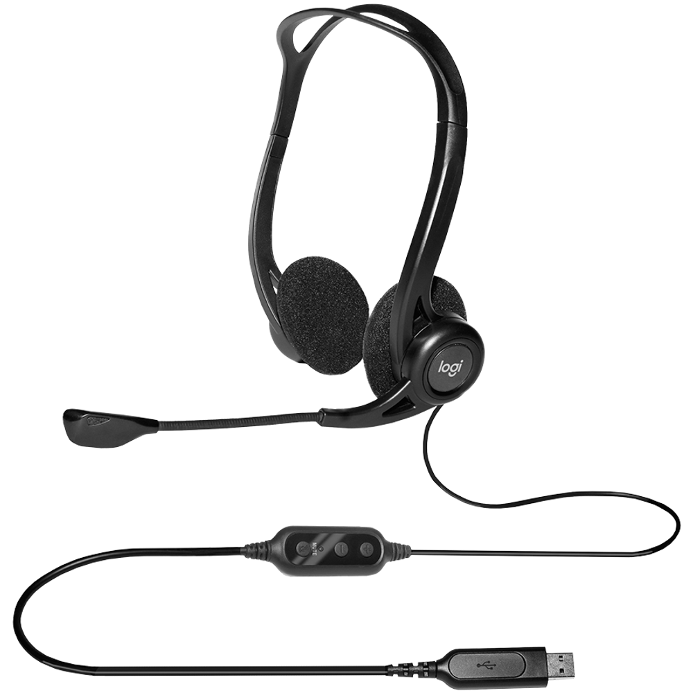 LOGITECH PC960 Žičane Stereo Slušalice Crne - USB slika 3