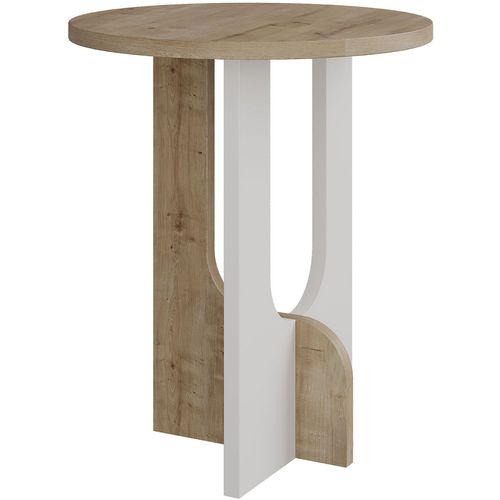 Woody Fashion Pomoćni stol, Bijela boja hrast, Luna - Oak, White slika 5