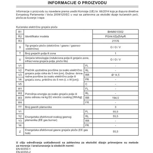 Hansa BHMI610302, kombinirana ploča za kuhanje slika 2