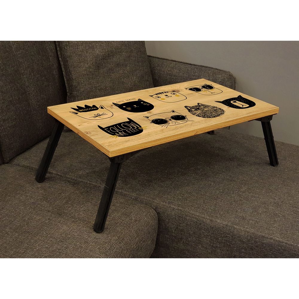Gusto Cats - Atlantic Pine Crni Laptop Sto za Stajanje slika 3