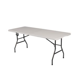Sklopivi četvrtasti stol (pivski stol) - 180*74*74cm - bijeli - Bijela