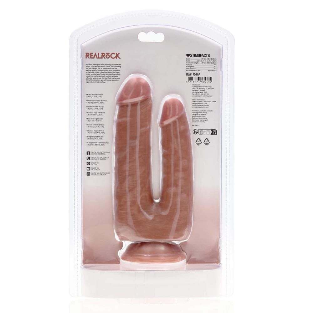 RealRock by Shots Double Trouble Dildo 5/6 - 12,7/15,2 cm slika 3