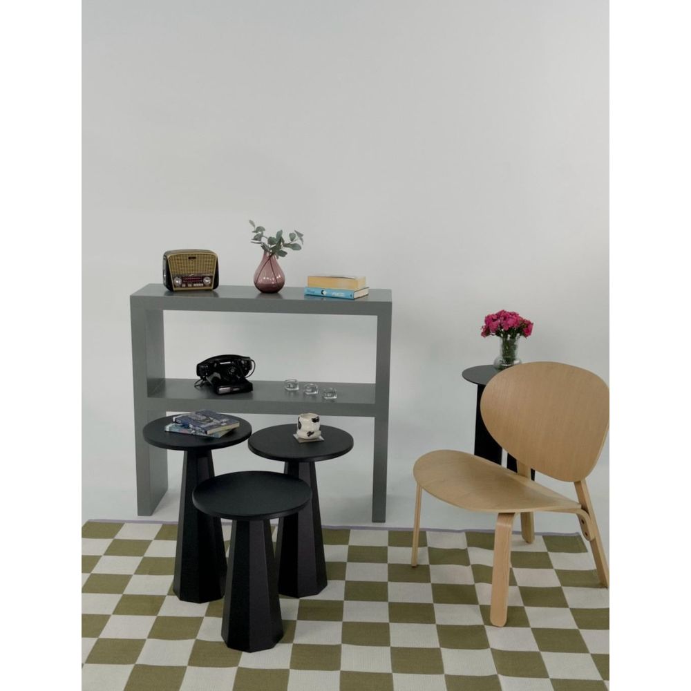 Set bočnih stolova "Lilyum" (57 + 52 + 47) - boja: Crna slika 3
