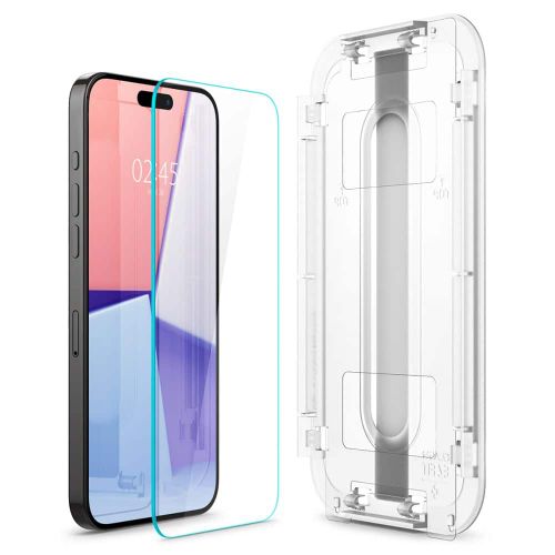 SPIGEN GLAS.TR EZ FIT Kaljeno staklo za iPhone 15 Pro Max prozirno slika 4