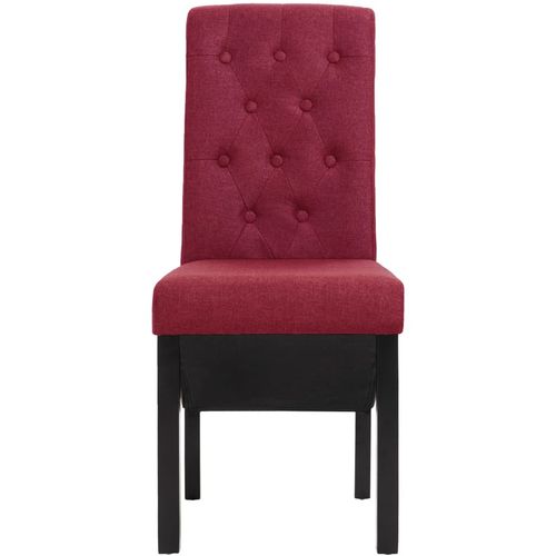 Blagovaonske stolice od tkanine 2 kom crvena boja vina slika 12