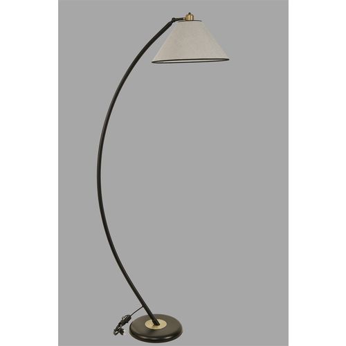 Hilal Siyah Lambader Açık Hasır Gri Abajurlu Light Grey Floor Lamp slika 3