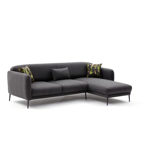 Atelier Del Sofa Kutna garnitura na razvlačenje, Antracit, Venus R - Anthracite slika 8