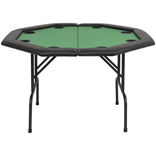 Sklopivi dvodijelni stol za poker za 8 igrača osmerokutni zeleni slika 13