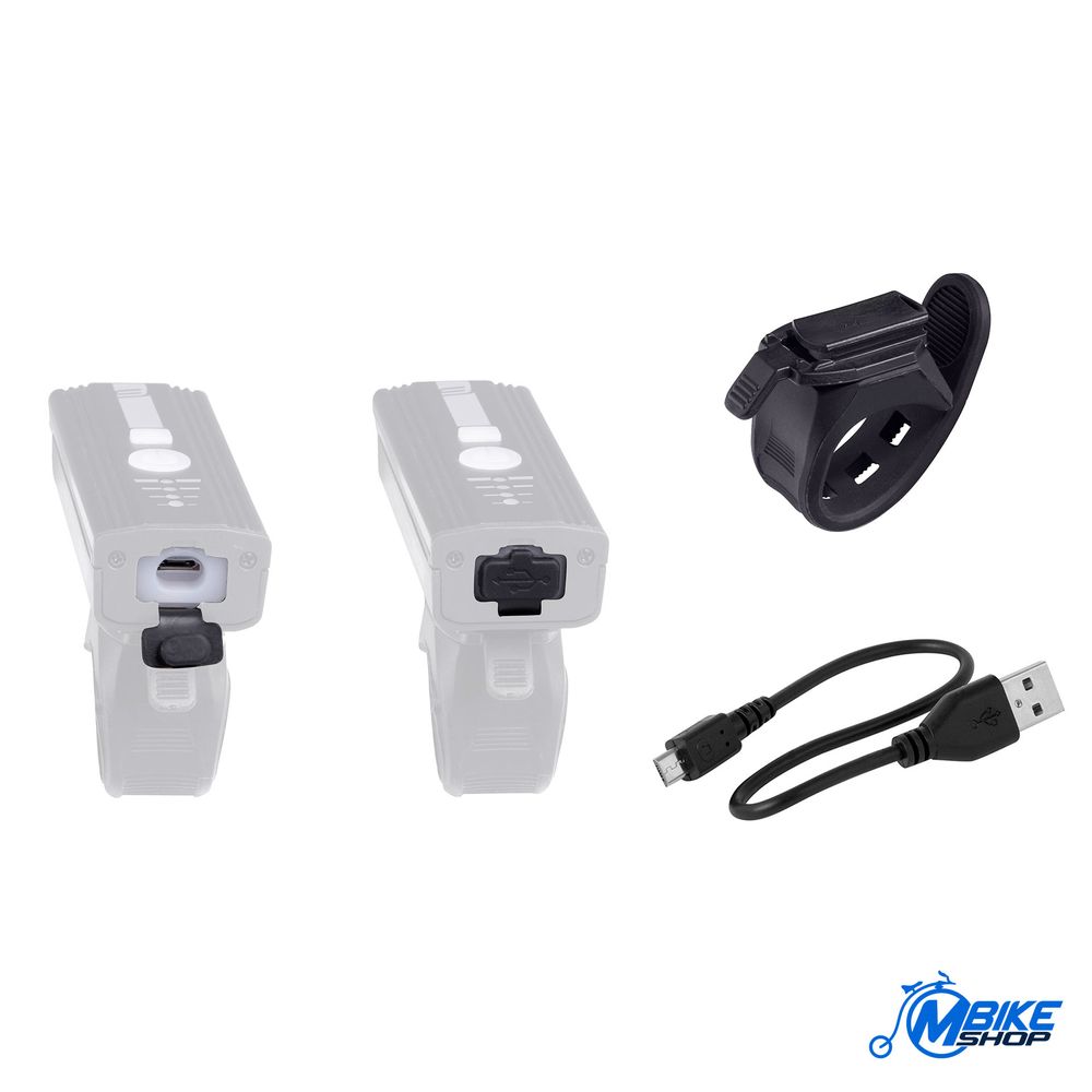 Force Prednje svjetlo za bicikl Alert 350LM USB Black slika 2