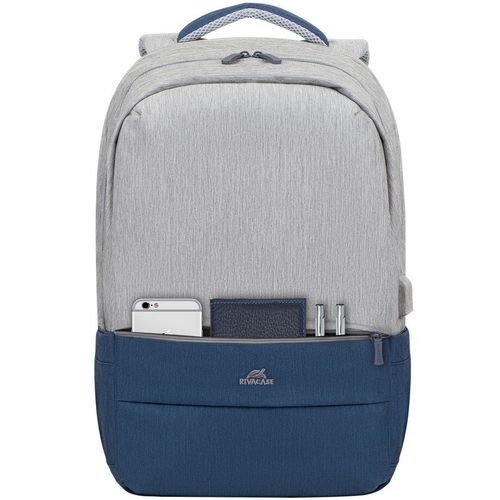 Ruksak RivaCase 17.3" Prater 7567 Grey/Dark Blue anti-theft laptop backpack slika 4