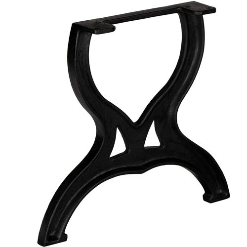 Noge za stolić za kavu 2 kom u obliku slova X lijevano željezo slika 47