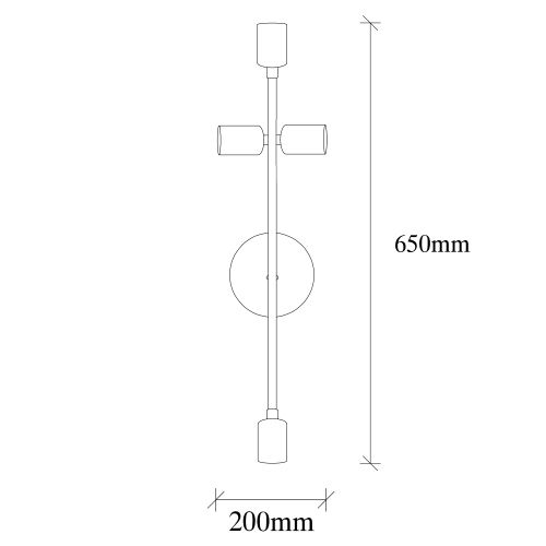 Zidna lampa za spavaću sobu - 3167 Bela slika 3