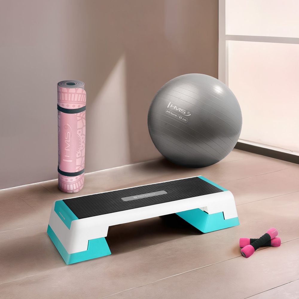 As007 bijela/menta aerobic step hms premium slika 4