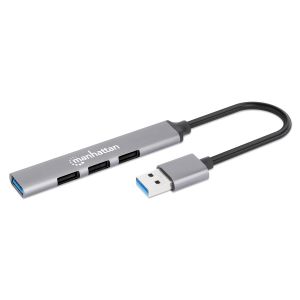 USB HUB 4port Manhattan 168427 3.0/3xUSB 2.0 480Mbps/1xUSB 3.0 5Gbps/sivi