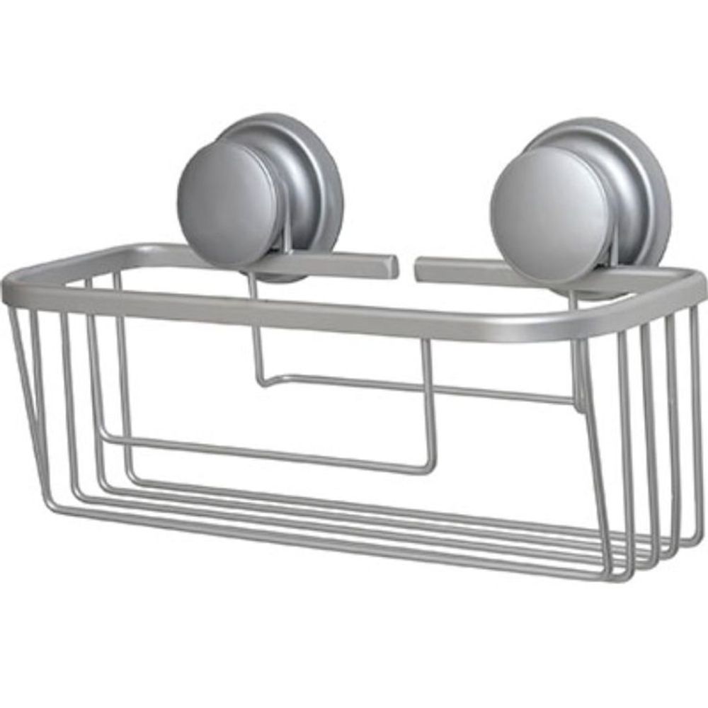 TENDANCE Vakum polica za tuš 28x13,5x17,5cm Metalik siva slika 1