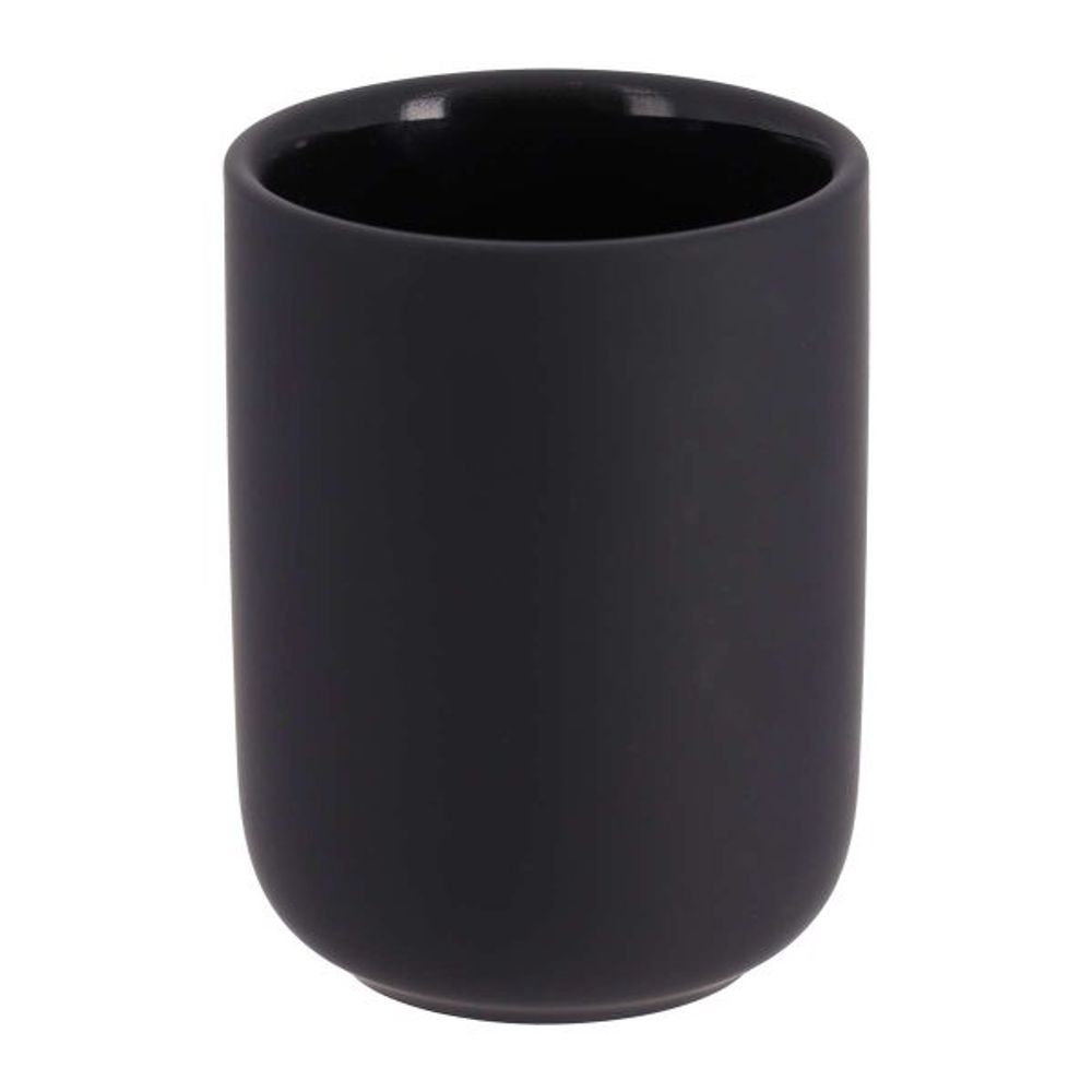 Tendance čaša stoneware sa gumenim efektom, crna slika 1