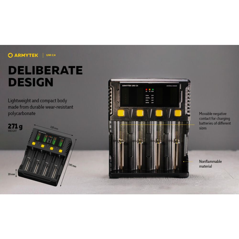 Armytek Univerzalni punjač za baterije UNI C4 slika 15
