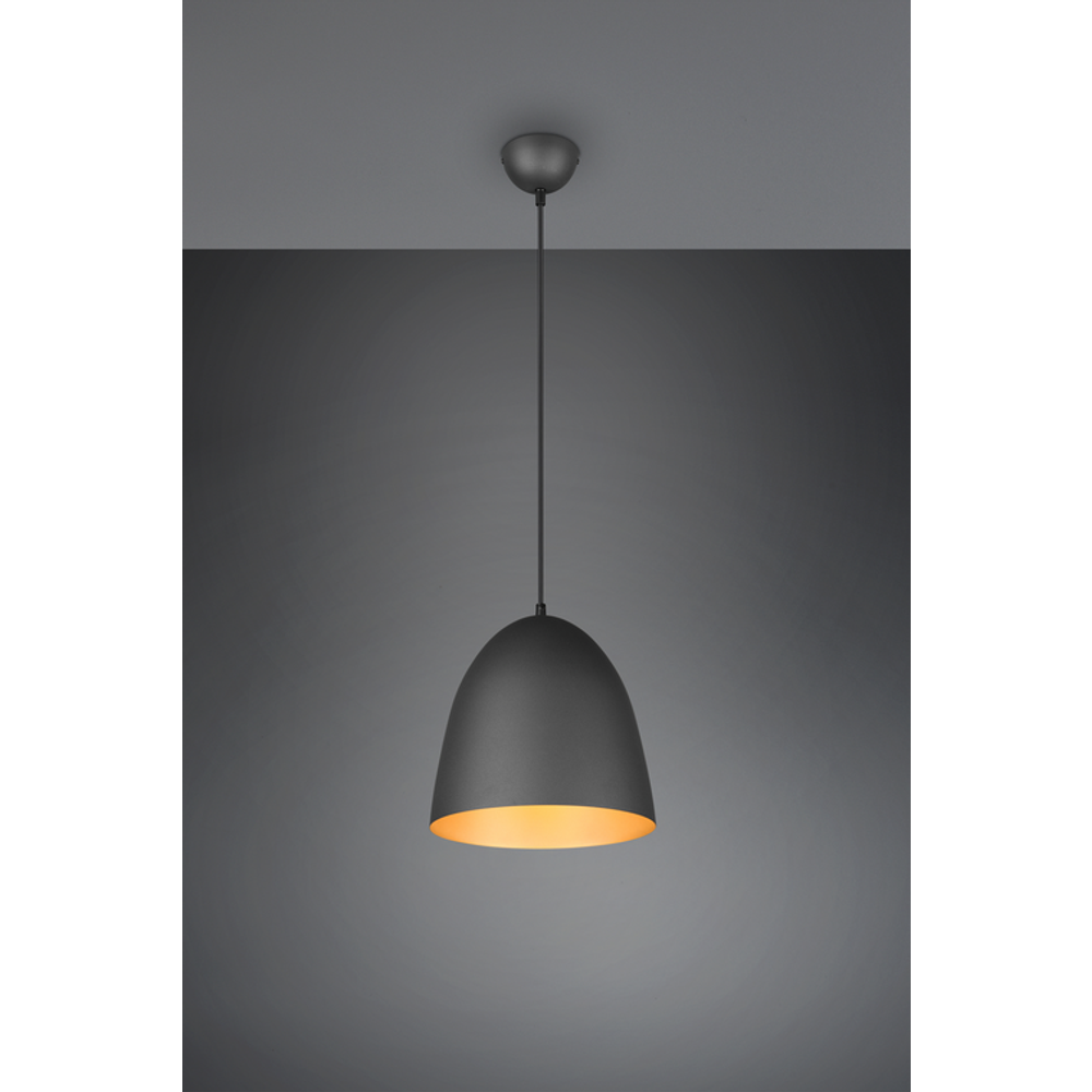 TILDA -VISILICA BLACK-GOLD,1XE27,D25CM slika 1