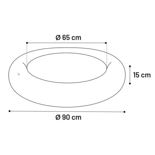 JASTUK KREMS OKRUGLI SVIJETLO SMEĐA fi 90cm slika 2